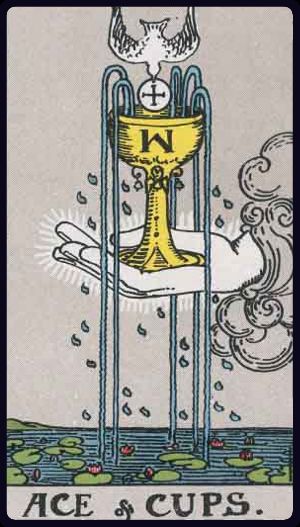 Carta del tarot As de Copas
