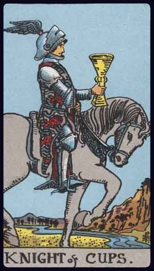Carta del tarot Caballo de Copas