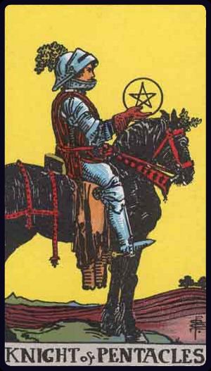 Carta del tarot Caballo de Oros