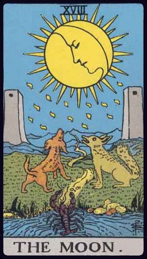 Carta del tarot La Luna