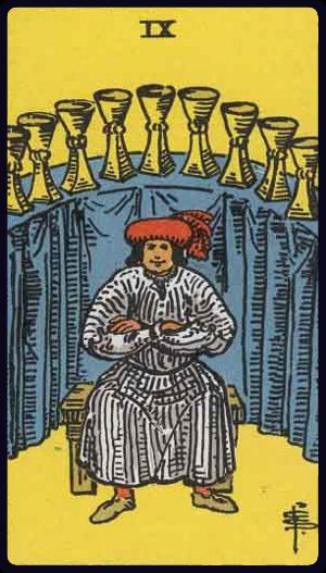 Carta del tarot Nueve de Copas