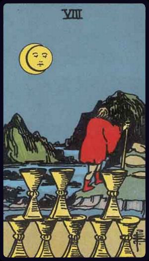 Carta del tarot Ocho de Copas