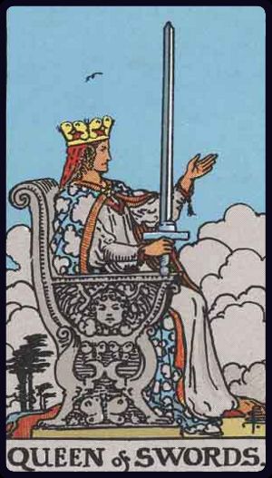 Carta del tarot Reina de Espadas
