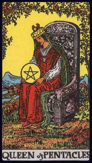 Carta del tarot Reina de Oros