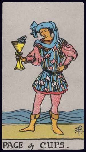 Carta del tarot Sota de Copas