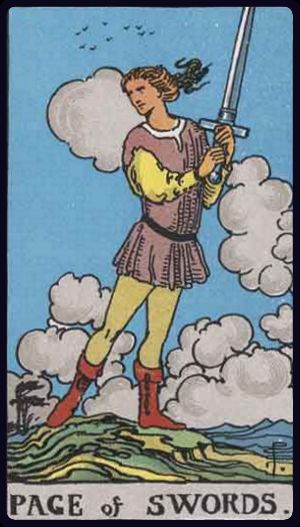 Carta del tarot Sota de Espadas